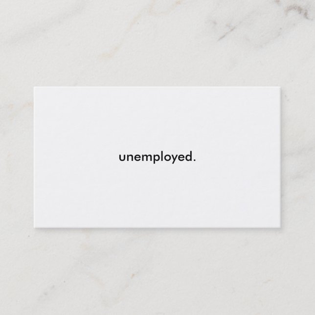 unemployed business cards (Front)