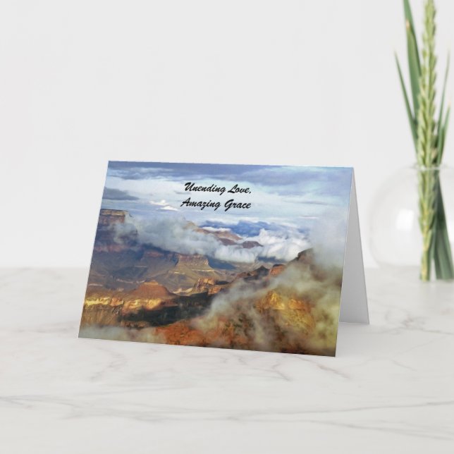 Unending Love, Grand Canyon Clouds Sympathy Card (Front)