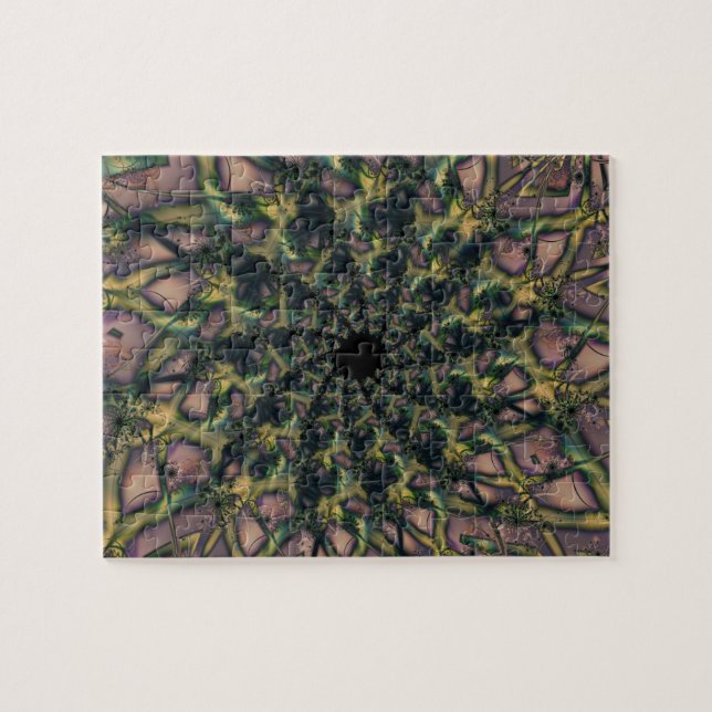 Unending | Pink and Yellow Fractal Art Jigsaw Puzzle (Horizontal)