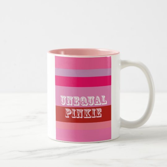 "Unequal Pinkie" Two-Tone Coffee Mug