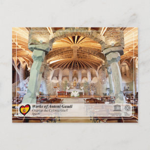 UNESCO - Antoni Gaud■, Crypt at the Colonia Gell Postcard