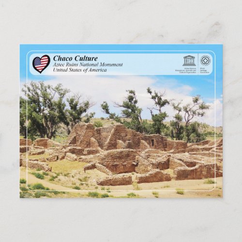 UNESCO _ Chaco _ Aztec Ruins National Monument Pos Postcard