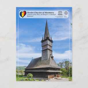 UNESCO Church of the Holy Archangels in Surdesti Postcard