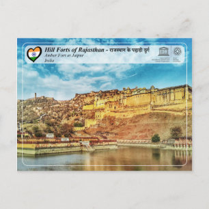UNESCO - Hill Forts of Rajasthan - Amber Fort Postcard