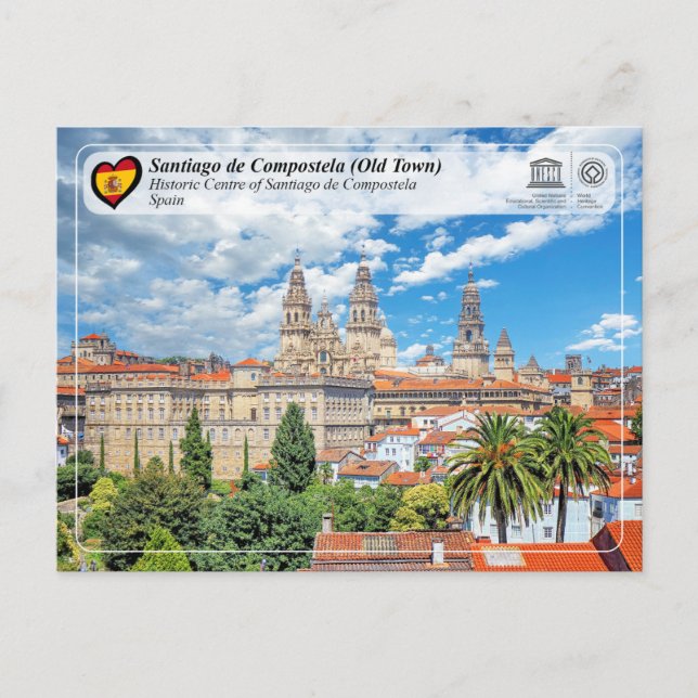 UNESCO Historic Centre of Santiago de Compostela Postcard (Front)