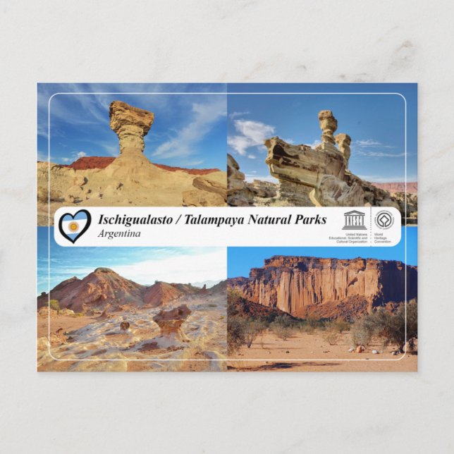 UNESCO - Ischigualasto / Talampaya Natural Parks Postcard (Front)