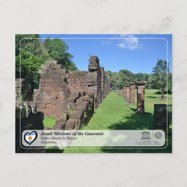 UNESCO - Jesuit Missions of the Guaranis Postcard (Front)