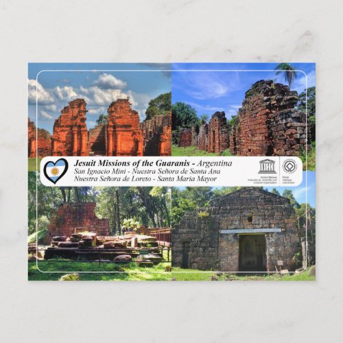 UNESCO _ Jesuit Missions of the Guaranis Postcard