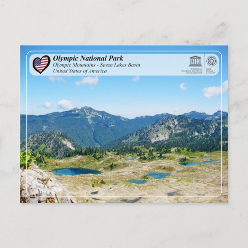 UNESCO _ Olympic National Park _ Seven Lakes Basin Postcard
