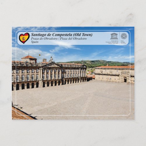 UNESCO _ Plaza del Obradoiro  Praza do Obradoiro  Postcard