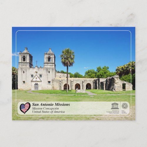 UNESCO _ San Antonio _ Mission Concepcin Postcard