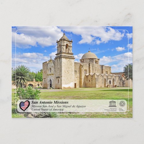 UNESCO _ San Antonio _ Mission San Jos Postcard