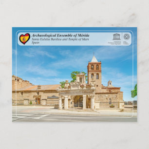 UNESCO - Santa Eulalia Basilica / Temple of Mars Postcard