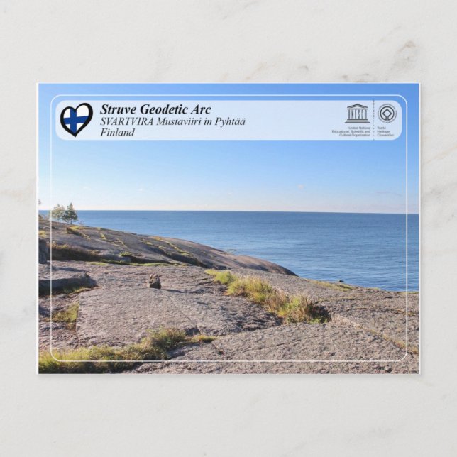 UNESCO Struve Geodetic Arc - SVARTVIRA Mustaviiri Postcard (Front)