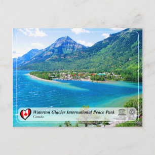 UNESCO - Waterton Glacier International Peace Park Postcard
