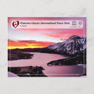 UNESCO - Waterton Glacier International Peace Park Postcard