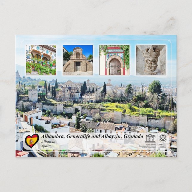 UNESCO WHS - Albayzín, Granada Postcard (Front)