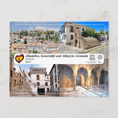 UNESCO WHS _ Albayzn Granada Postcard