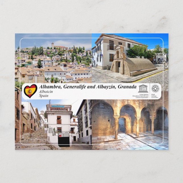 UNESCO WHS - Albayzín, Granada Postcard (Front)