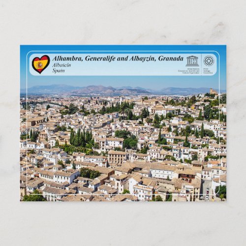 UNESCO WHS _ Albayzn Granada Postcard