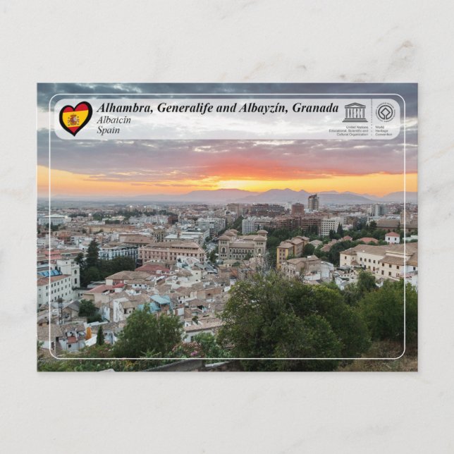 UNESCO WHS - Albayzín, Granada Postcard (Front)