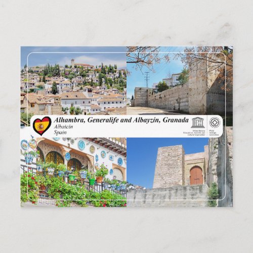 UNESCO WHS _ Albayzn Granada Postcard
