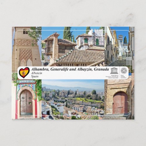 UNESCO WHS _ Albayzn Granada Postcard