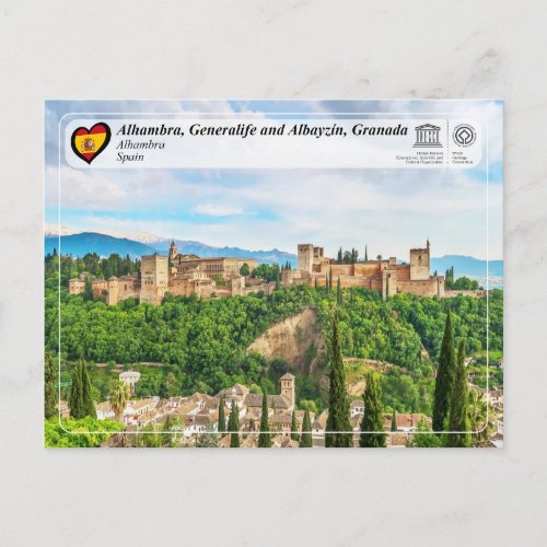 UNESCO WHS _ Alhambra Granada Postcard