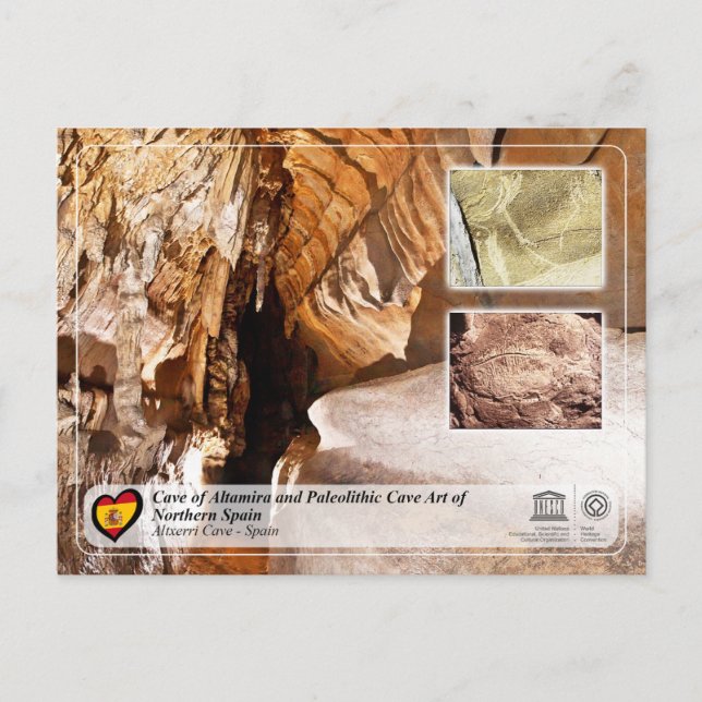 UNESCO WHS - Altxerri Cave / Cueva de Altxerri Postcard (Front)