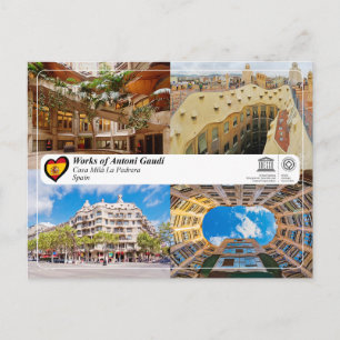 UNESCO WHS - Antoni Gaudí - Casa Milà La Pedrera Postcard