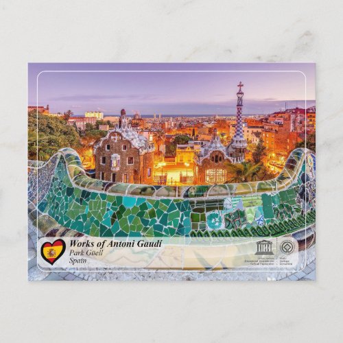 UNESCO WHS _ Antoni Gaud _ Park Gell Postcard
