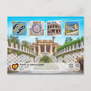 UNESCO WHS - Antoni Gaudí - Park Güell Postcard
