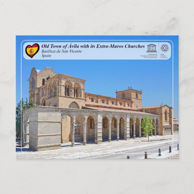 UNESCO WHS - Ávila - Basílica de San Vicente Postcard (Front)