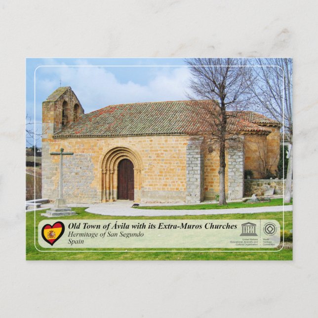 UNESCO WHS - Ávila - Hermitage of San Segundo Postcard (Front)