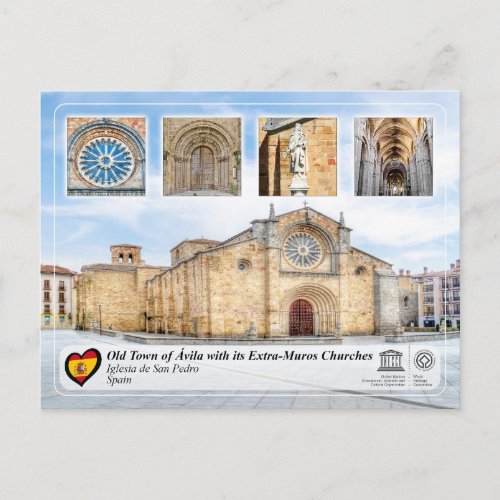 UNESCO WHS _ vila _ Iglesia de San Pedro Postcard