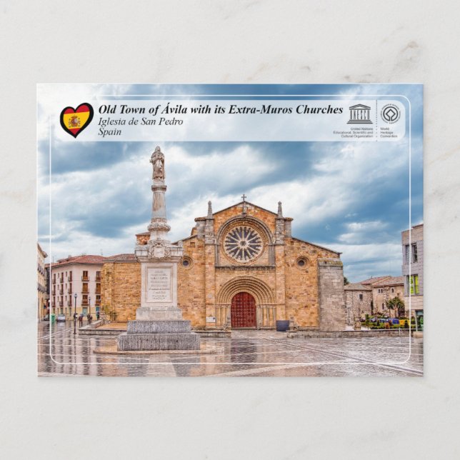 UNESCO WHS - Ávila - Iglesia de San Pedro Postcard (Front)