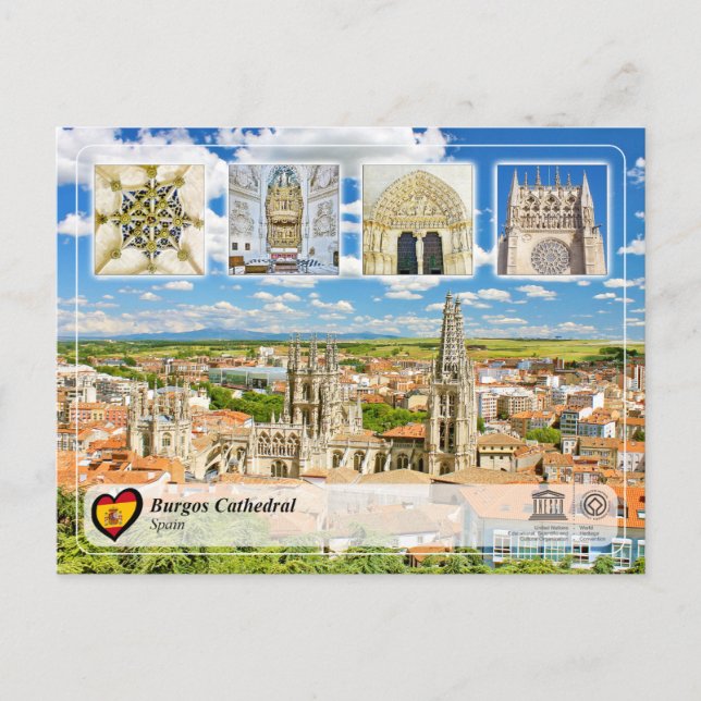 UNESCO WHS, Burgos Cathedral / Catedral de Burgos Postcard (Front)