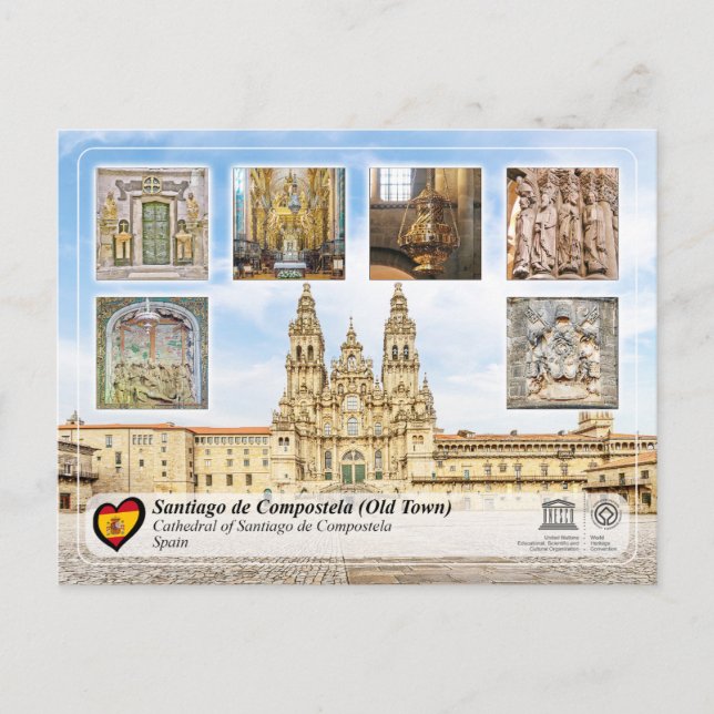 UNESCO WHS - Cathedral of Santiago de Compostela Postcard (Front)