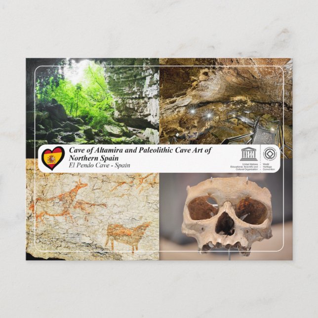 UNESCO WHS - Cave of El Pendo / Cueva de El Pendo Postcard (Front)
