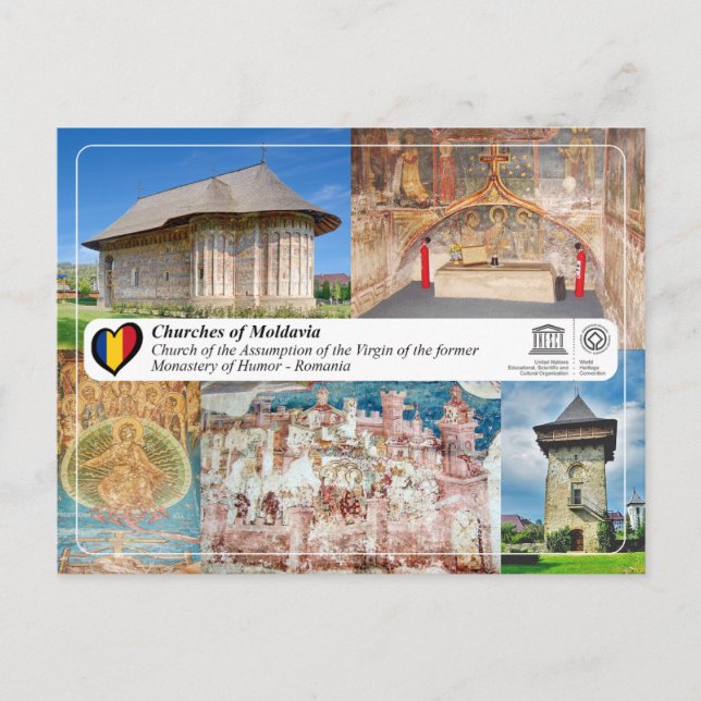 UNESCO WHS - Churches of Moldavia - Humor Postcard (Front)