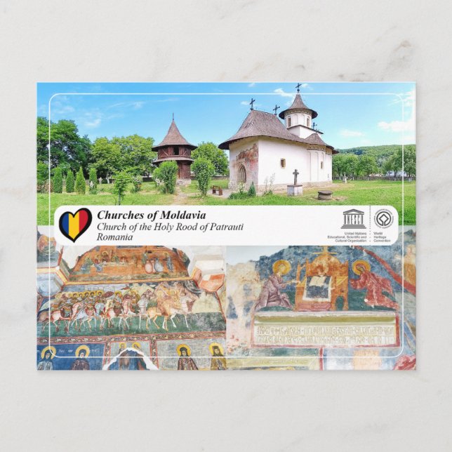 UNESCO WHS - Churches of Moldavia - Patrauti Postcard (Front)