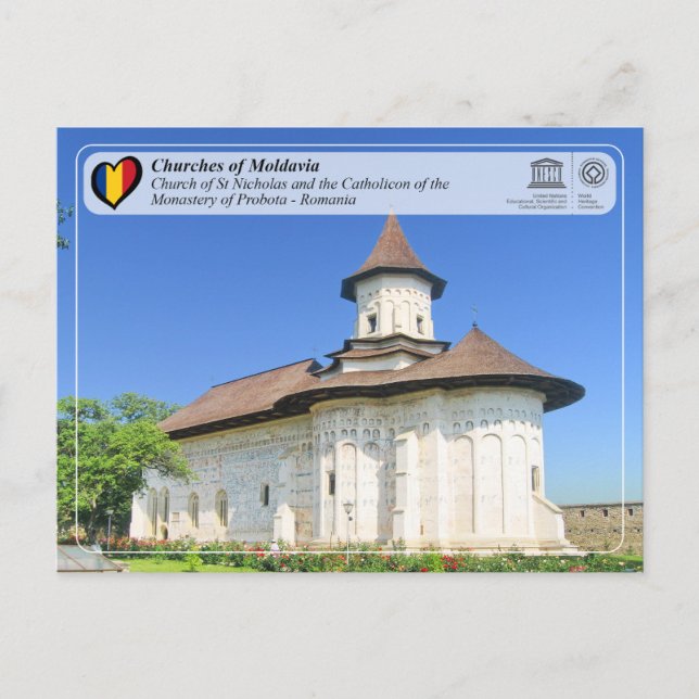 UNESCO WHS - Churches of Moldavia - Probota Postcard (Front)