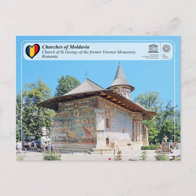 UNESCO WHS - Churches of Moldavia - Voronet Postcard (Front)