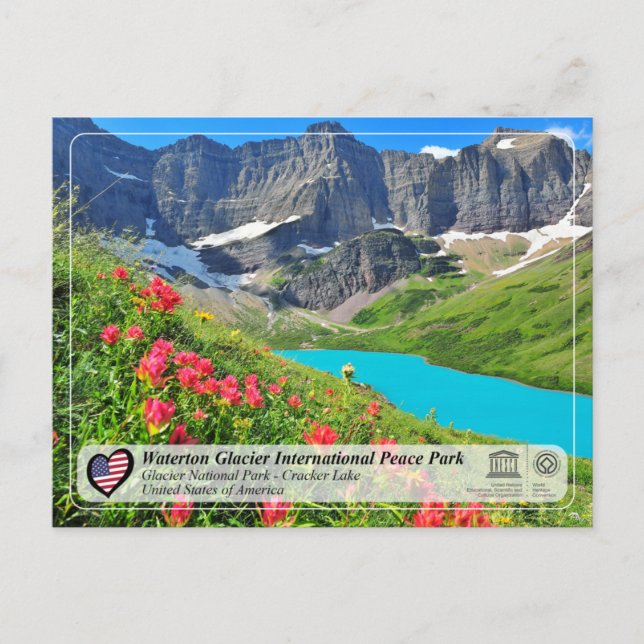 UNESCO  WHS - Glacier National Park Postcard (Front)