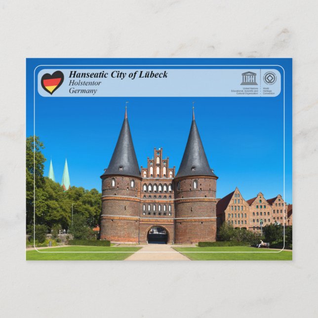 UNESCO WHS - Hanseatic City of Lübeck - Holstentor Postcard (Front)