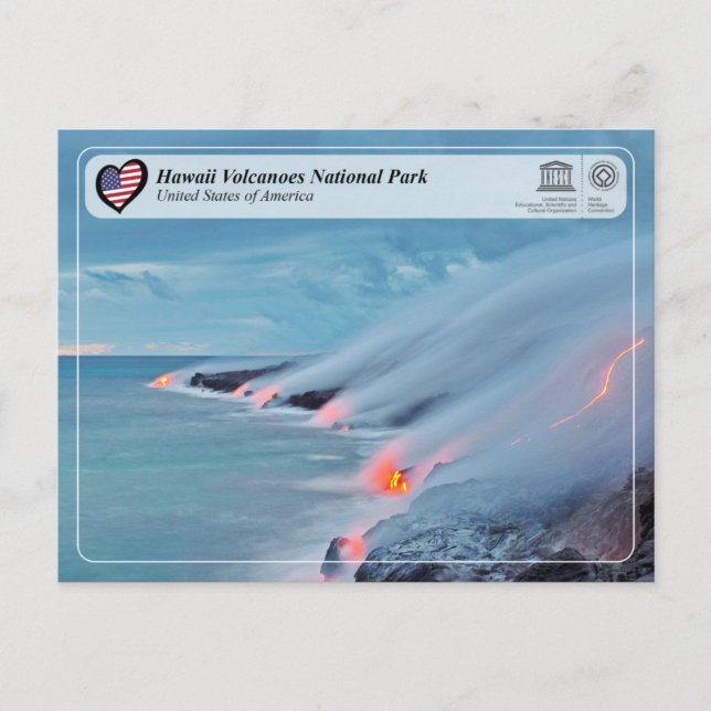 UNESCO  WHS - Hawaii Volcanoes National Park Postc Postcard (Front)