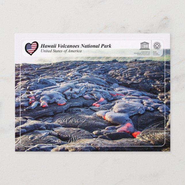 UNESCO  WHS - Hawaii Volcanoes National Park Postc Postcard (Front)