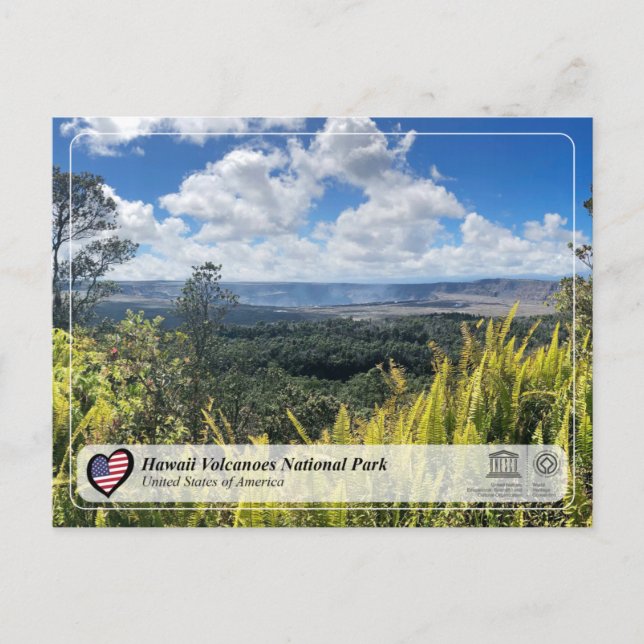 UNESCO  WHS - Hawaii Volcanoes National Postcard (Front)