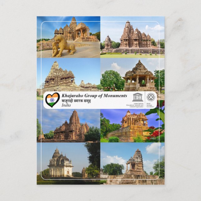 UNESCO WHS - Khajuraho Group of Monuments Postcard (Front)