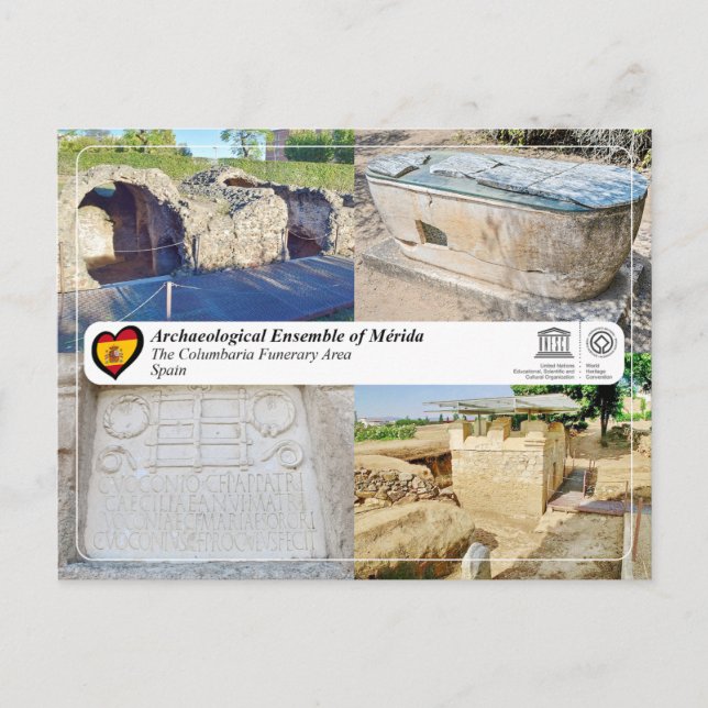 UNESCO - WHS - Mérida - Columbaria Funerary Area Postcard (Front)